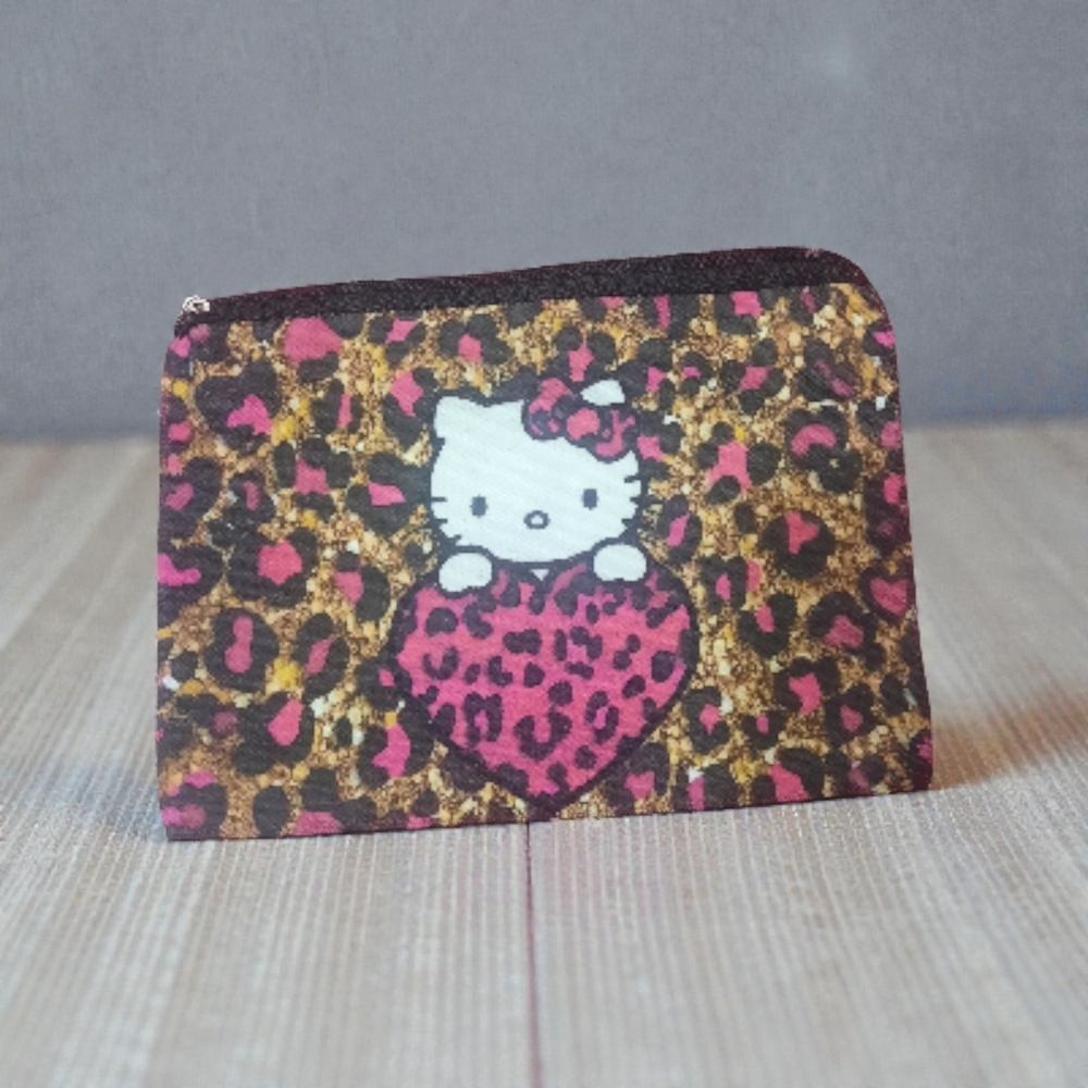Hello Kitty Leopard Print Kids Bag - Pink and Brown